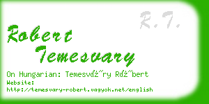 robert temesvary business card